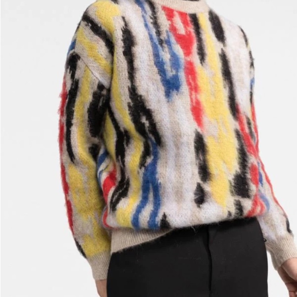 Saint Laurent leopard jacquard jumper